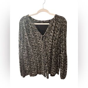 Lucky Brand black long sleeve blouse